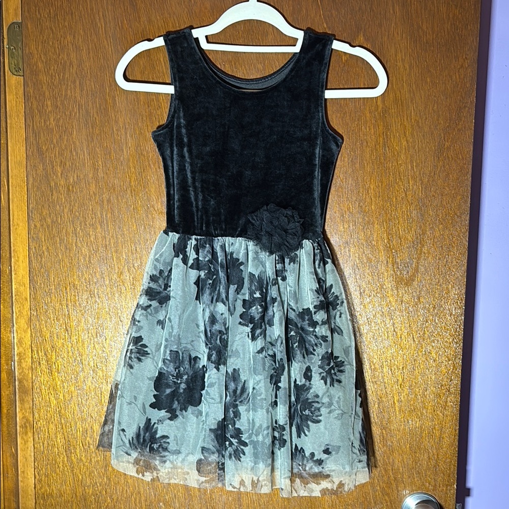 Est. 1989 Place Black and Gray Fit and Flare Dress